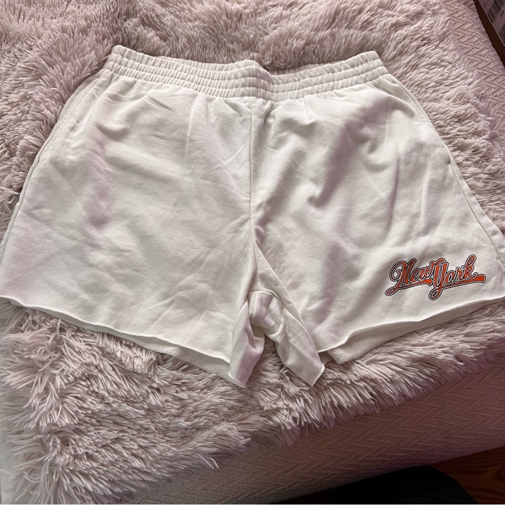 White sweatshorts